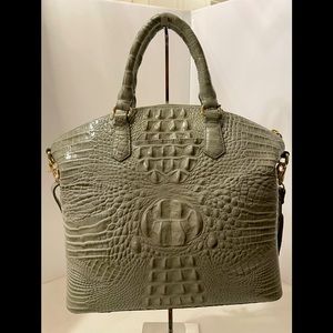 Brahmin large duxbury Satchel Crossbody color Silver Sage NWT